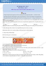 Đề thi học kì 2 Hóa 11 Chân trời sáng tạo - Đề số 7